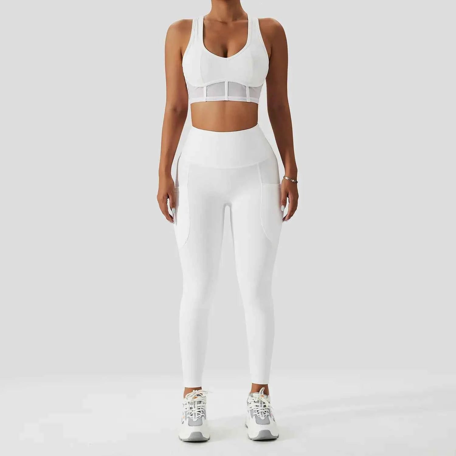 Women's Running Beauty Back Nude set