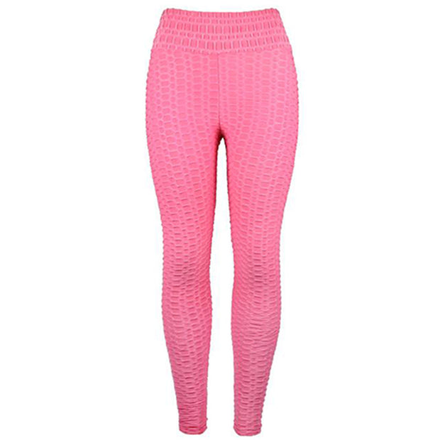 Women’s High Waist Push Up Pants Jacquard Leggings