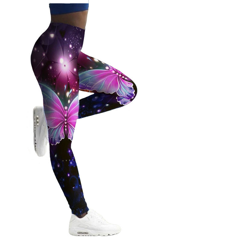 Women's Leggings Breathable Butterfly Printed - Just Fit 