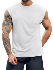 Runcati Mens Workout Tank Top Sleeveless Shirt Quick Dry