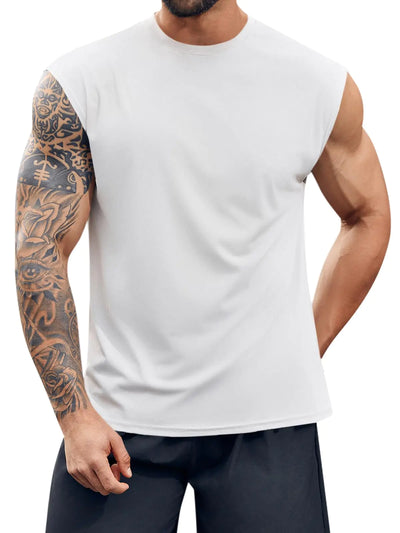 Runcati Mens Workout Tank Top Sleeveless Shirt Quick Dry