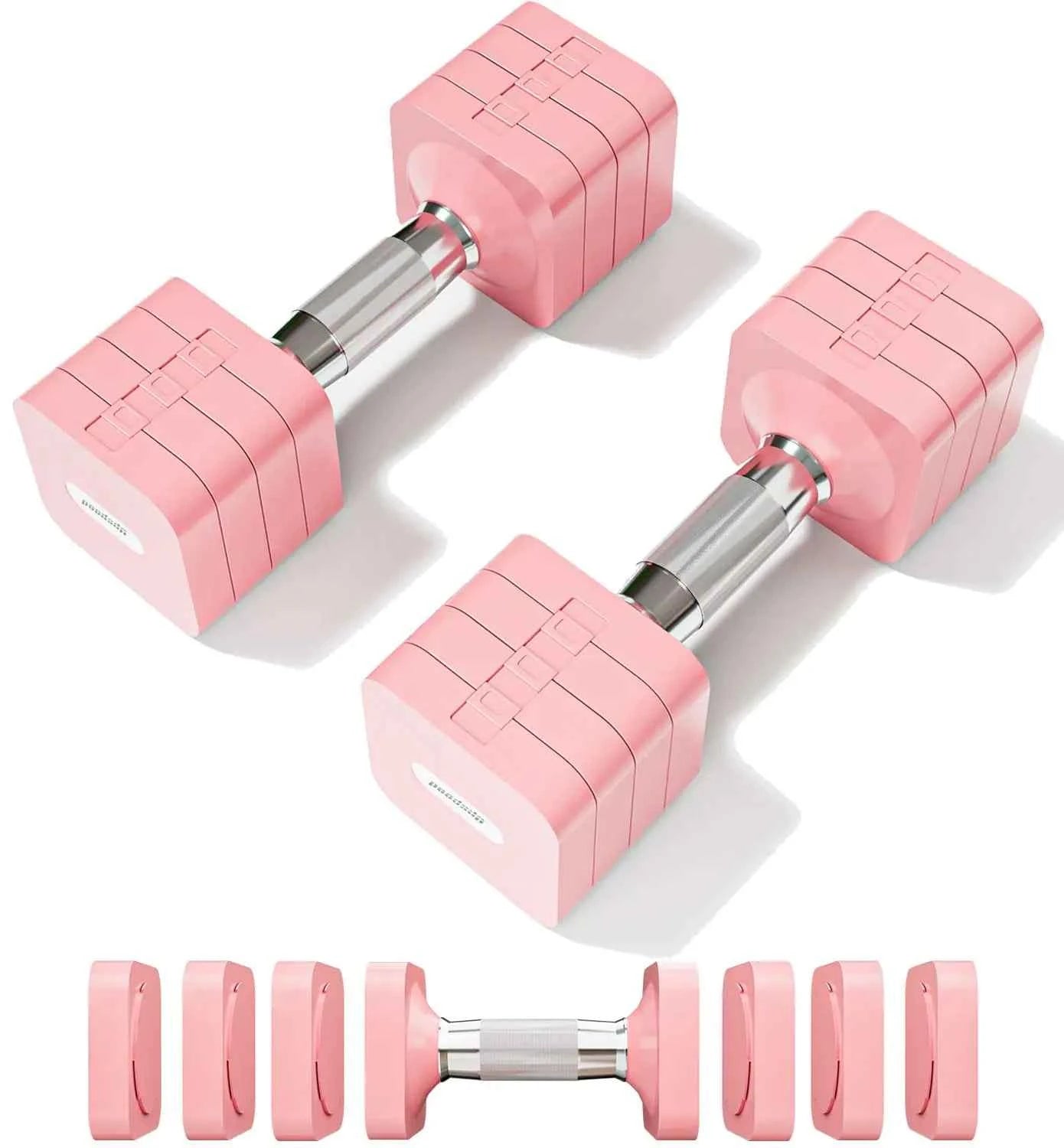 15LBS Adjustable Dumbbell Set 4 in 1 Free Weights Dumbbells Set