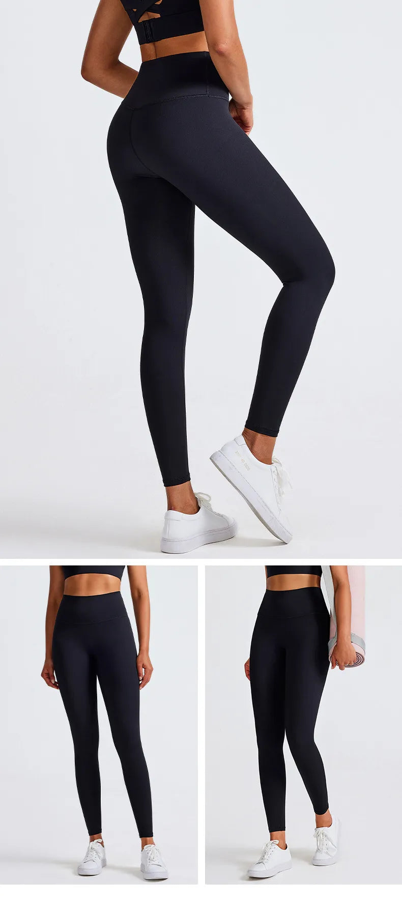 Woman's High Waisted Leggings - Just Fit 
