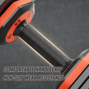 Adjustable Dumbbell Set, 10 In 1 Fast Adjust By Turning Handle 10 Gears 55 LB