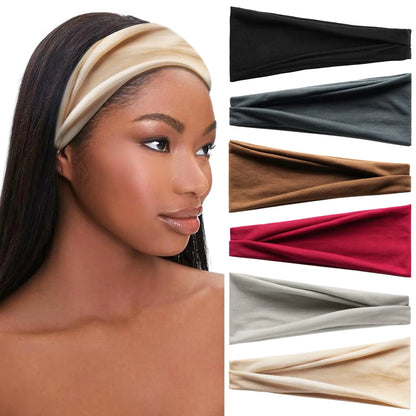 SAWINDA 6 Pack Boho Headbands for Women Stretchy - Just Fit 