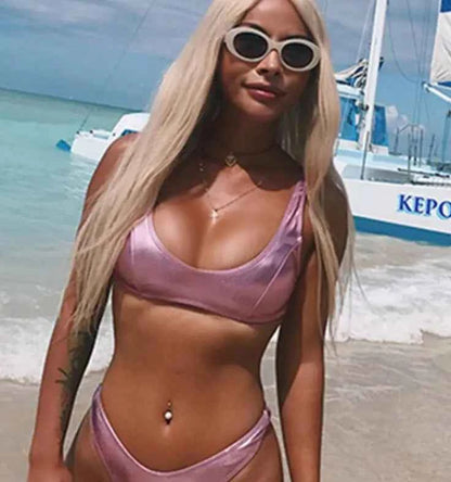 Shiny Bikini Set for Beach Wear