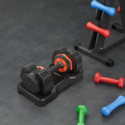 Adjustable Dumbbell Set, 10 In 1 Fast Adjust By Turning Handle 10 Gears 55 LB