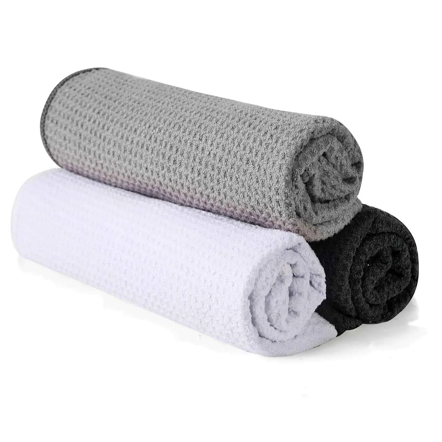 Xoofewal 3 Pack Microfibre Gym Towel Set Soft and Quick-Drying