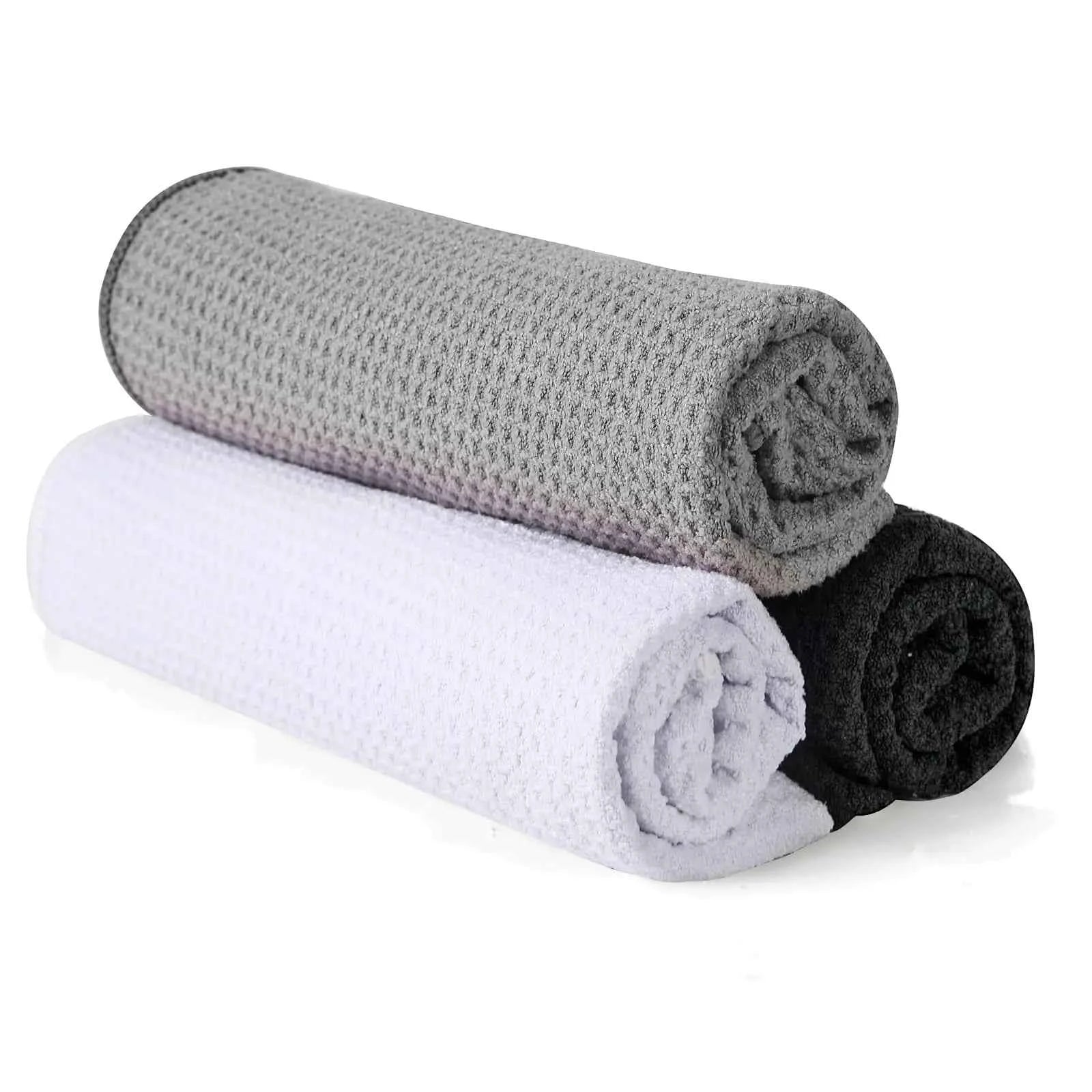 Xoofewal 3 Pack Microfibre Gym Towel Set Soft and Quick-Drying