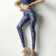 Skinny Stretch Foiled Yoga Pants for Active Wear